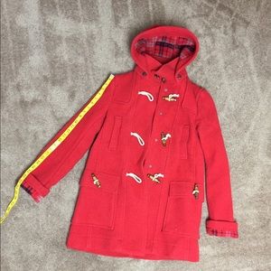 EUC TOPSHOP  Red Riding Hood Wool Duffel Coat